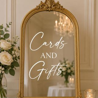 Small wedding mirror sign decal: listing photo 2