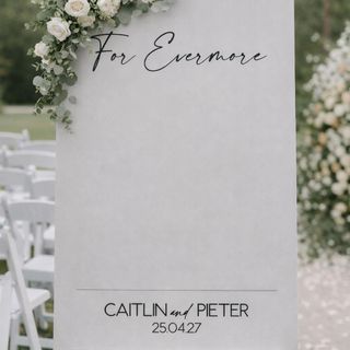 Wedding welcome sign decal: listing photo 4