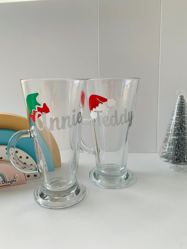 Christmas Santa/Elf Hat Glass Decals