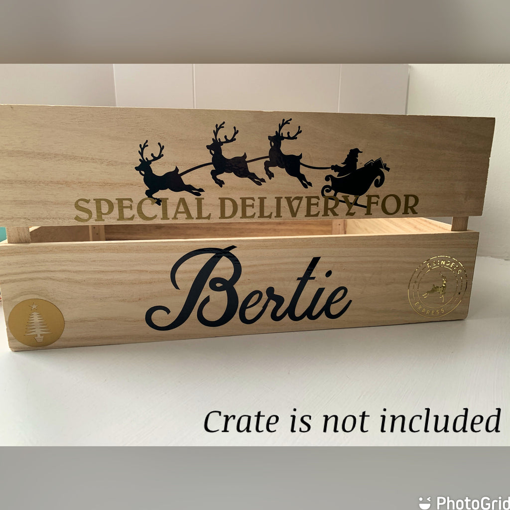 Christmas Eve Crate Decal