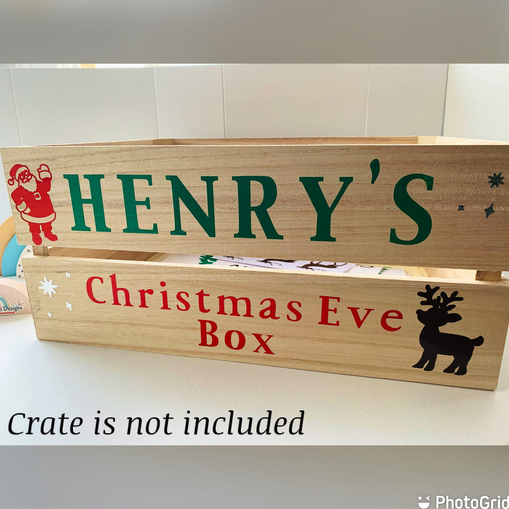 Christmas Eve Crate Decal