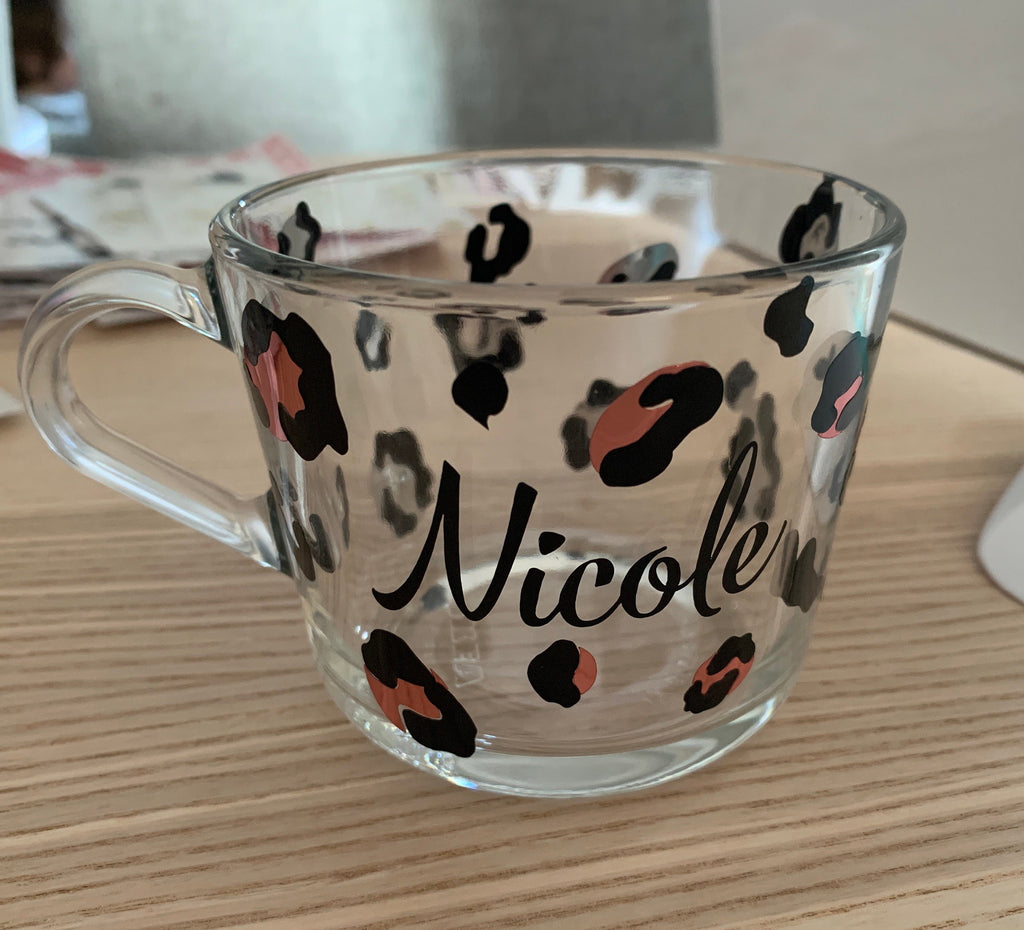 Gift Ideas - Leopard Print Glass Mug