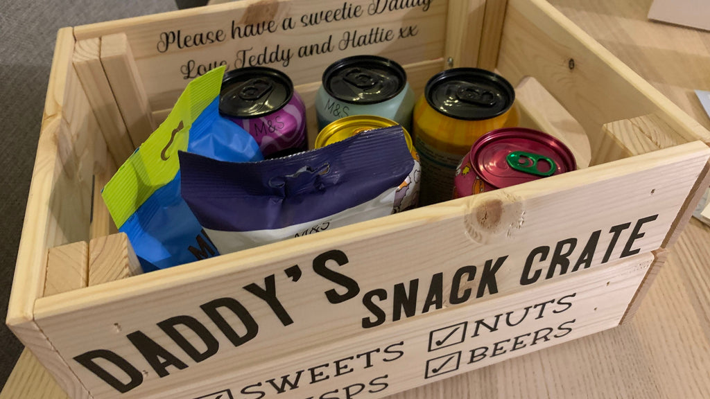 Crate - Daddy’s Snack Crate | Dad’s Treat Box | Gifts for Daddy | Fathers Day Gift | Birthday Gift | Gifts for Grandad