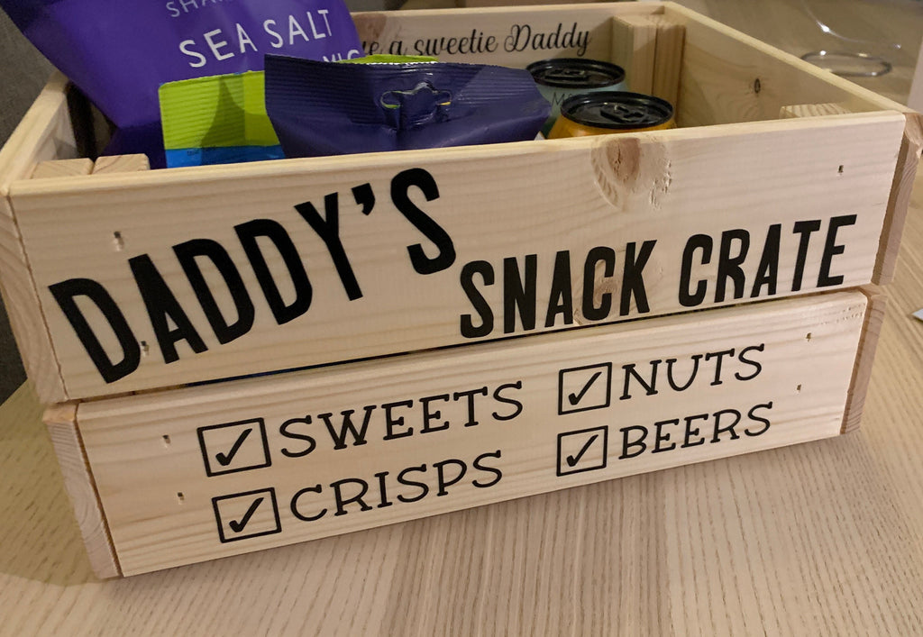 Crate - Daddy’s Snack Crate | Dad’s Treat Box | Gifts for Daddy | Fathers Day Gift | Birthday Gift | Gifts for Grandad