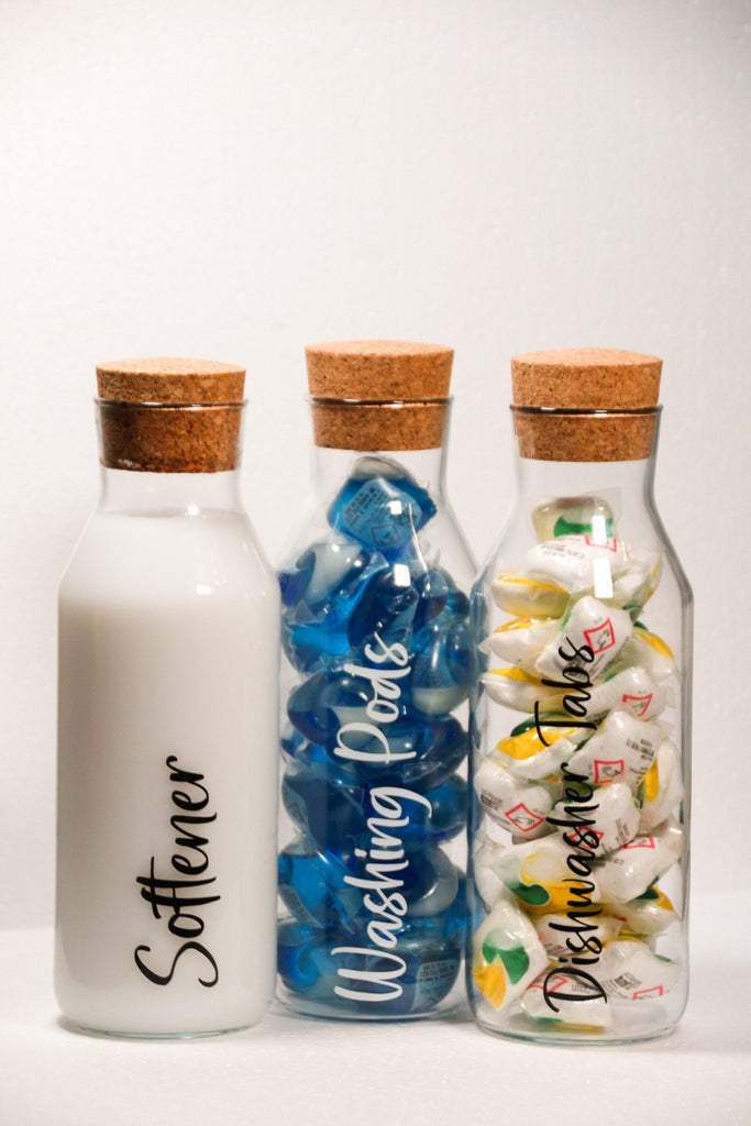 Custom Made Storage Bottles | Laundry Bottle | Bathroom Bottle | Kitchen Organisation | Home Storage