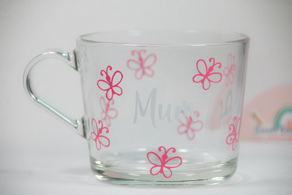 Butterfly Glass Mug