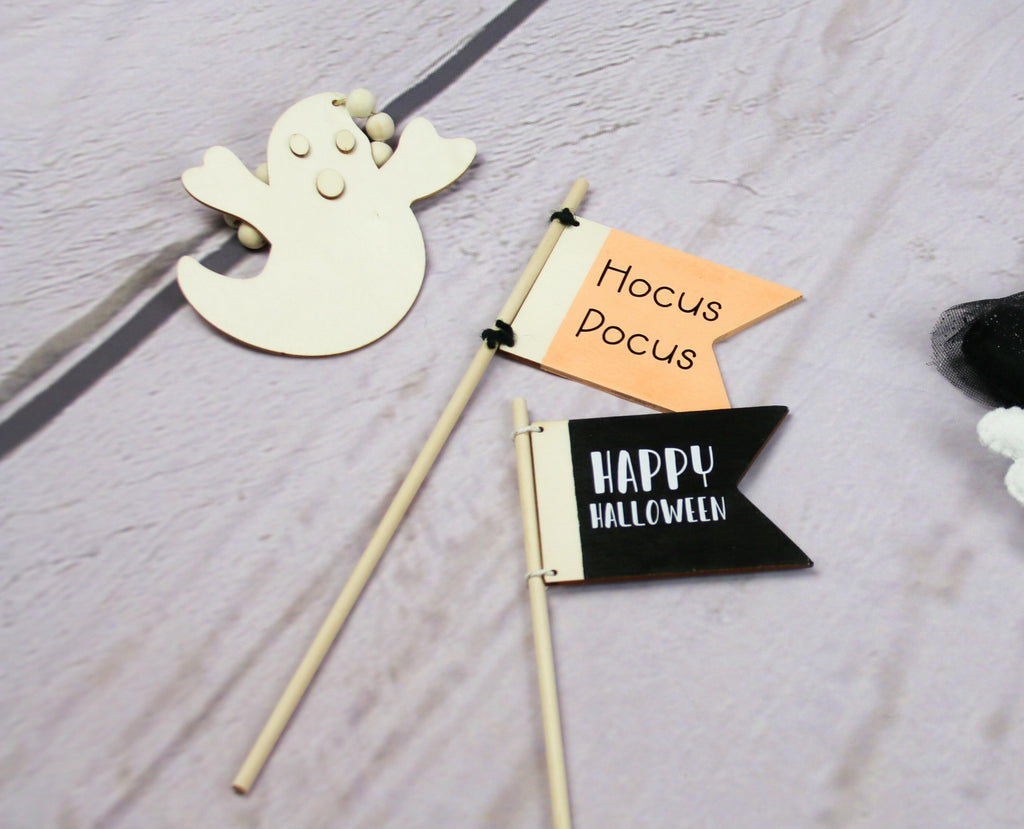 Halloween Wooden Flags