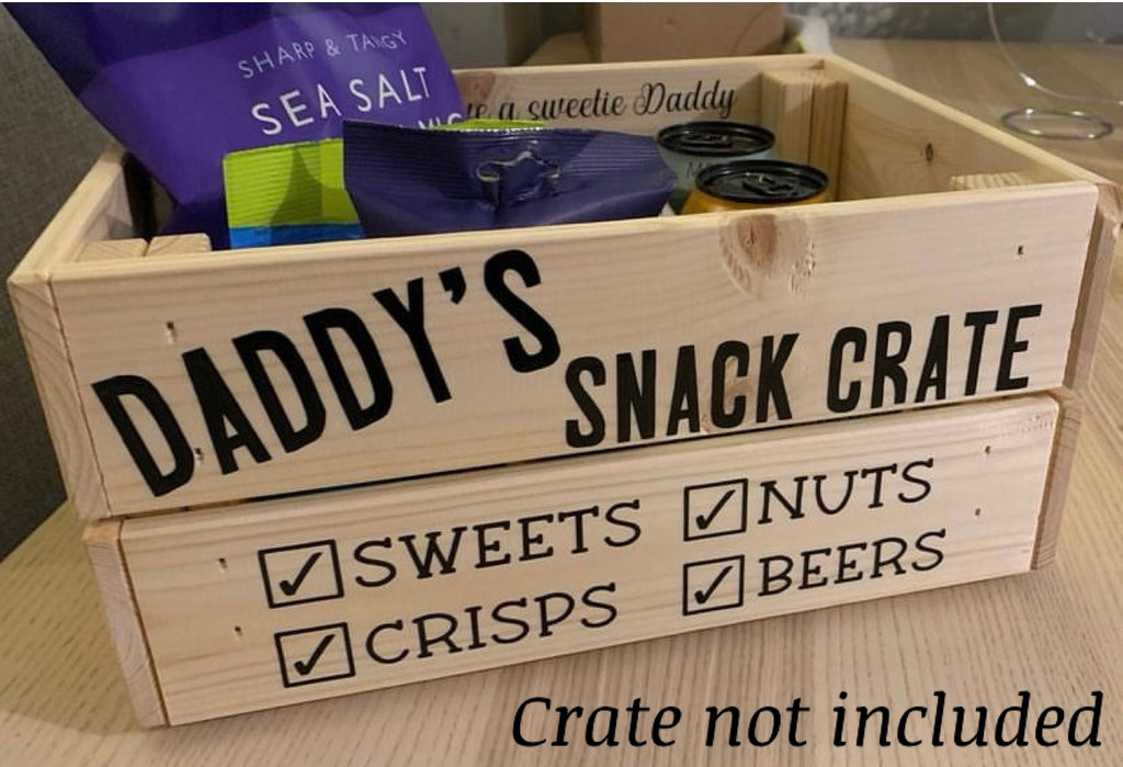 DIY Gift - Daddy Snack Crate Decal