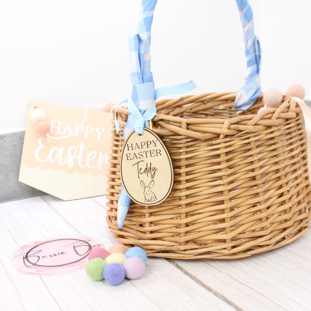 Easter Basket Wooden Tag