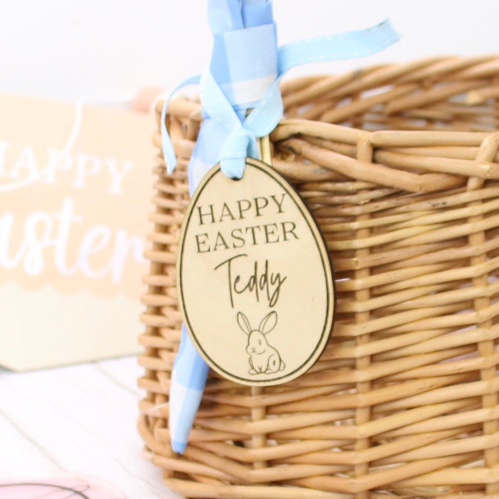 Easter Basket Wooden Tag