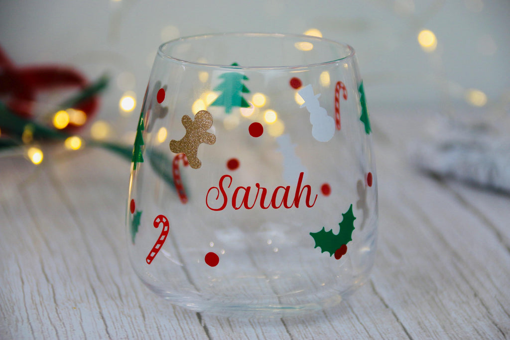 Gift Ideas - Christmas Glass | Personalised Glass | Christmas Present | Christmas 2024 | Gift for Her | Christmas tumbler | Stocking Filler