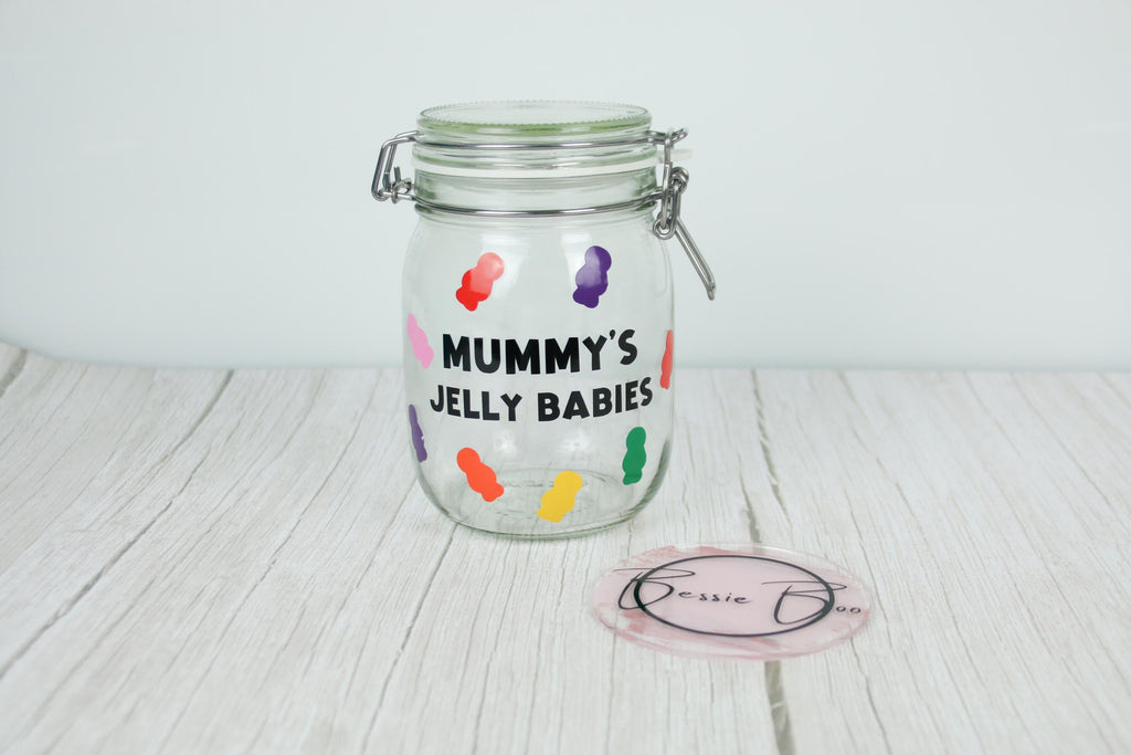 Personalised Sweer Jar | Sweetie Jar | Snack Jar | personalised Gifts | Gifts for grandparents | Gifts for him | Gifts for Her | JellyBabies