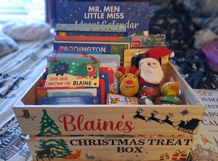 Crate - Christmas Eve Crate | Personalised Christmas Gift | Christmas Eve Box | Christmas Eve Treats Christmas Crate