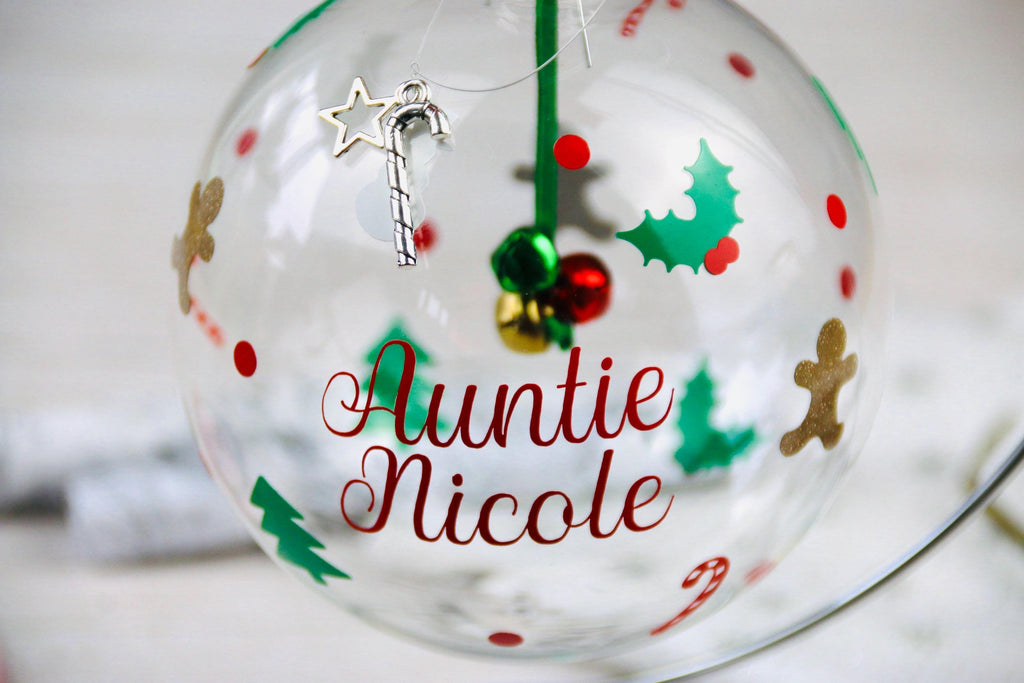 Christmas Glass Bauble | Personalised Christmas Bauble | Christmas Tree Decoration | Christmas Gift | Stocking Filler