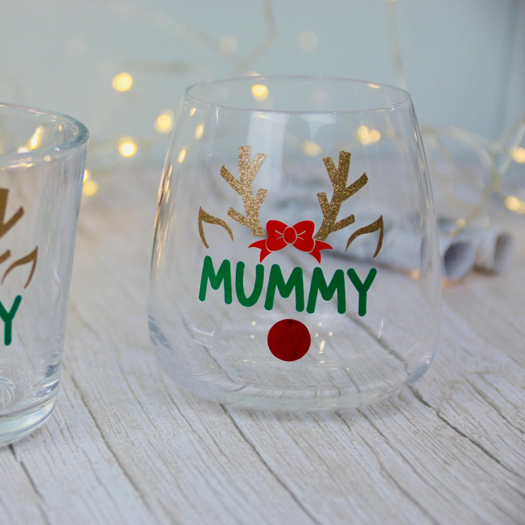 Gift Ideas - Christmas Reindeer Glass | Personalised Glass | Christmas Present | Christmas 2024 | Christmas tumbler | Stocking Filler