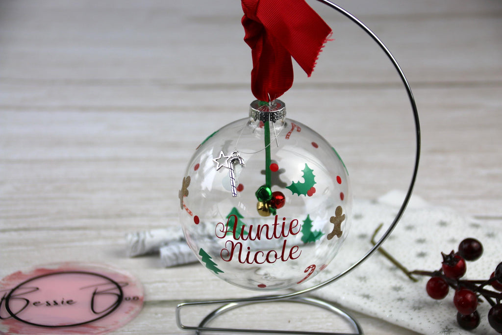 Christmas Glass Bauble | Personalised Christmas Bauble | Christmas Tree Decoration | Christmas Gift | Stocking Filler